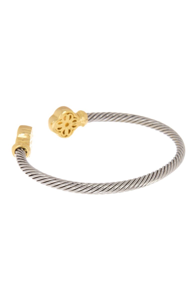 Juvell Twisted Cable Mother Of Pearl Cuff Bracelet, Alternate, color, Two Tone