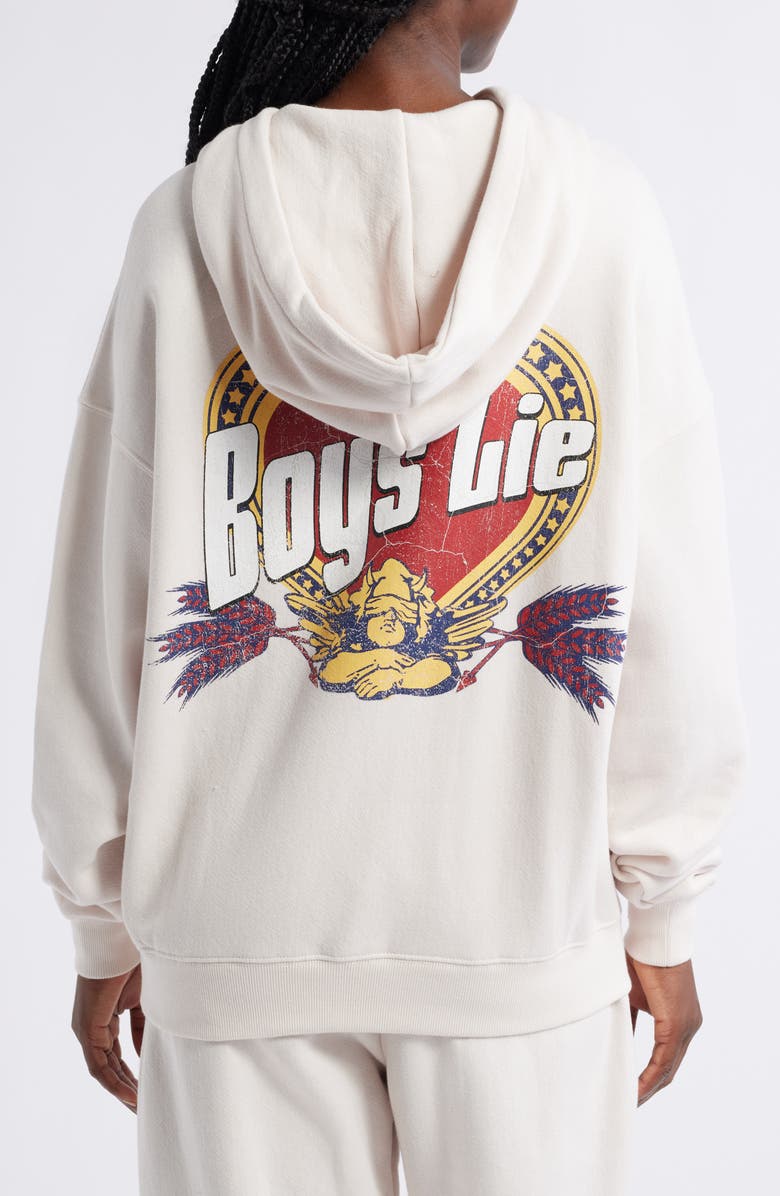 BOYS LIE Breakfast Beers Racer Oversize Graphic Hoodie, Alternate, color,