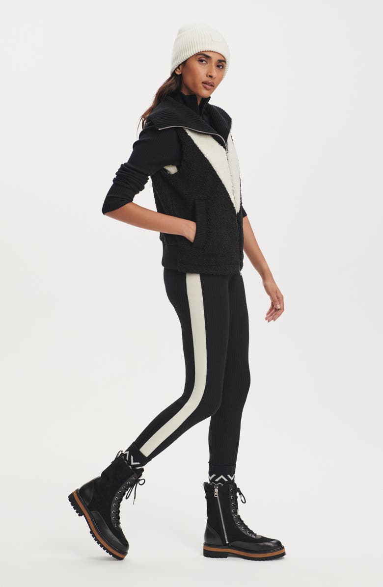 Varley Caspian High Pile Fleece Vest, Alternate, color, Black