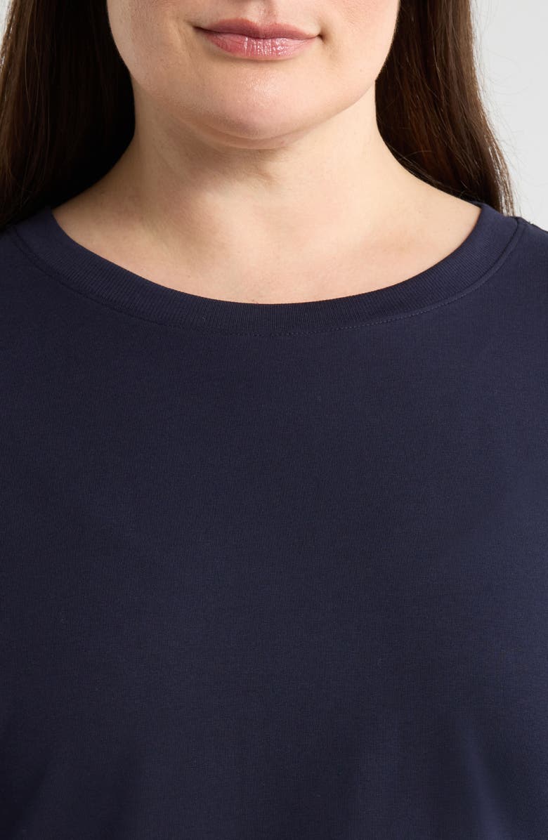 Eileen Fisher Boxy Crewneck T-Shirt, Alternate, color, Ink