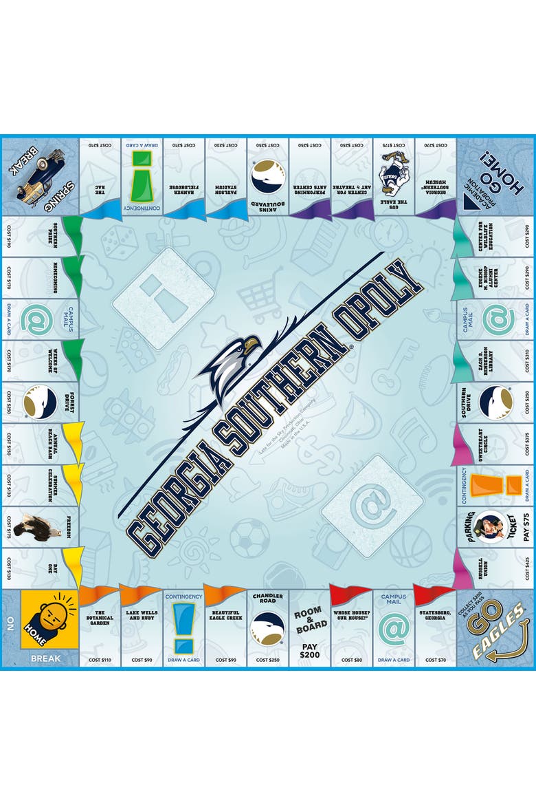 University Georgia Southernopoly Monopoly Board Game, Alternate, color, Multicolored