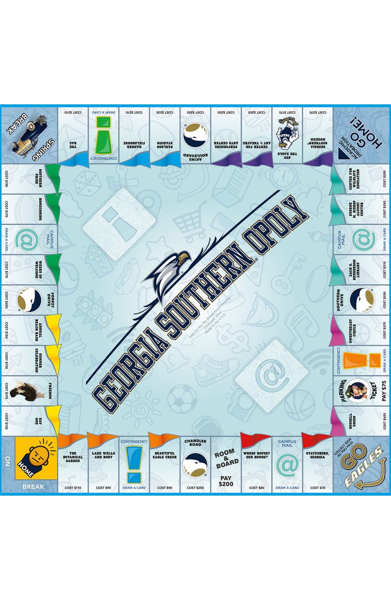 Late for the Sky University Georgia Southernopoly Monopoly Board Game, Alternate, color, Multicolored