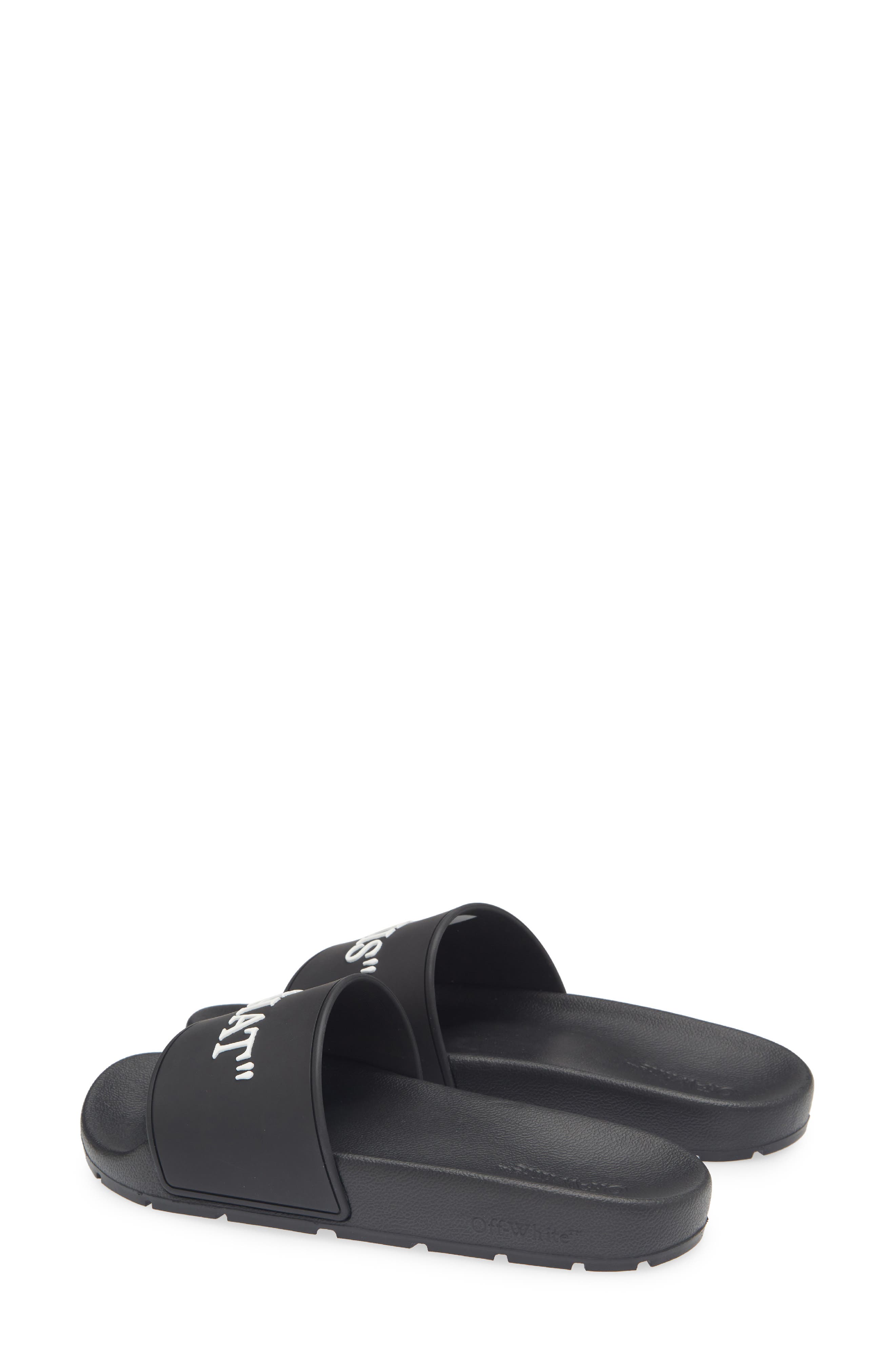 Off-White This That Slide Sandal, Alternate, color, Black - White
