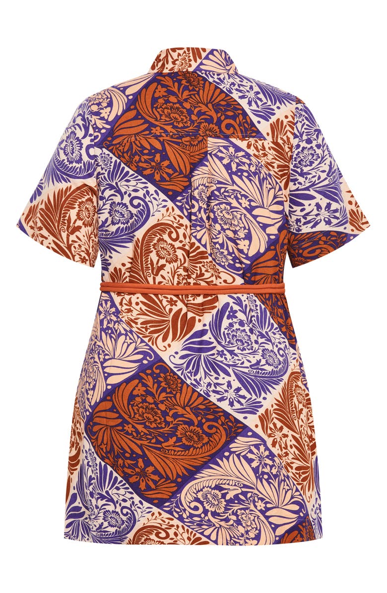 City Chic Becka Print Belted Dress, Alternate, color, Print