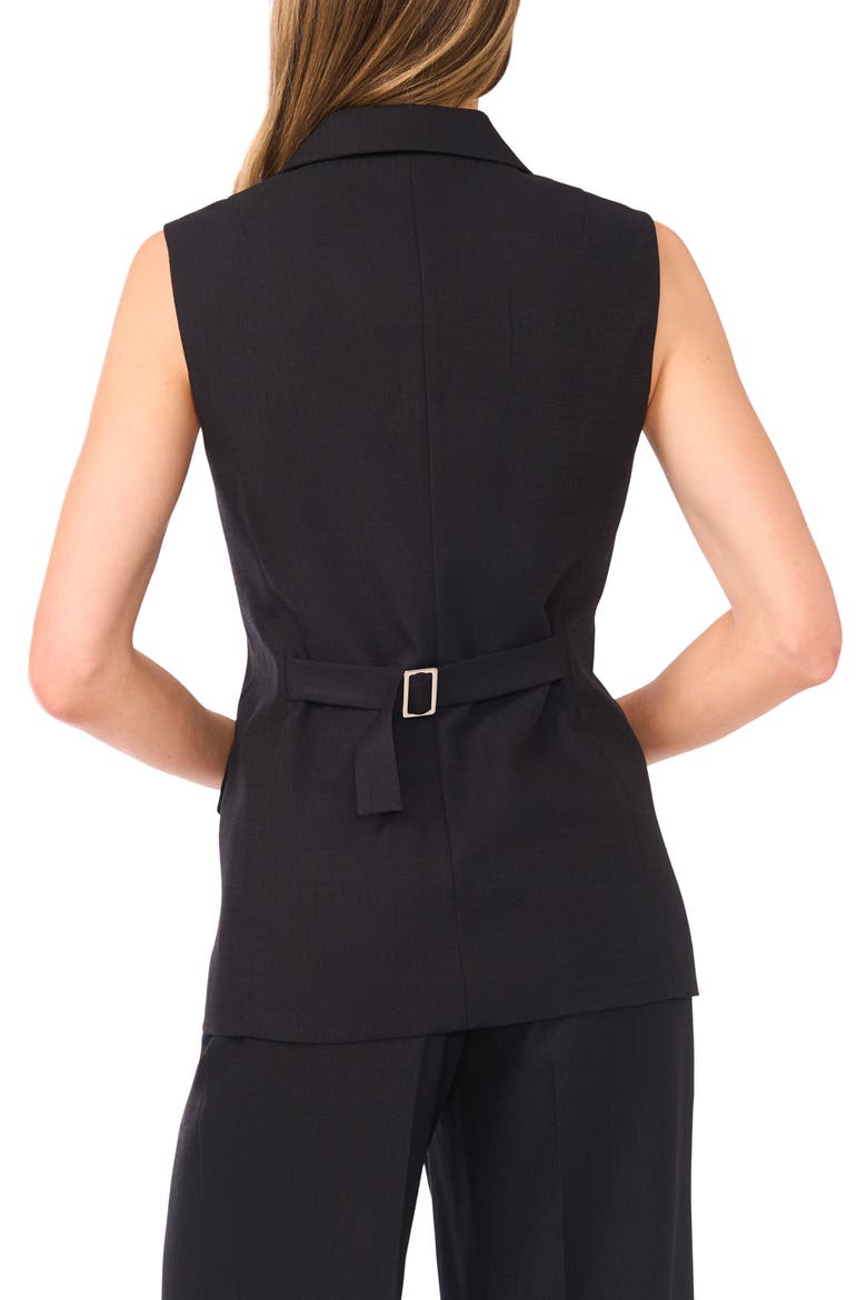 Cadence Double Breasted Vest, Alternate, color, RICH BLACK