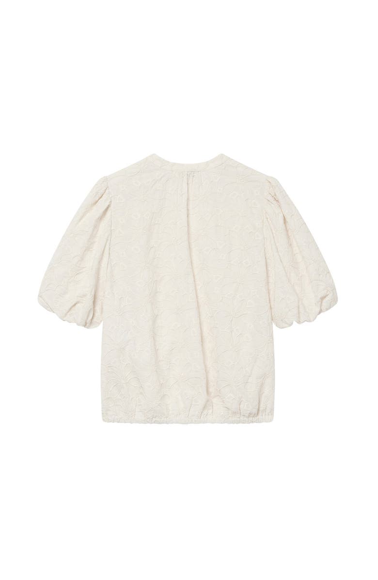 MINT VELVET Cotton Textured Floral Top, Alternate, color, Ivory