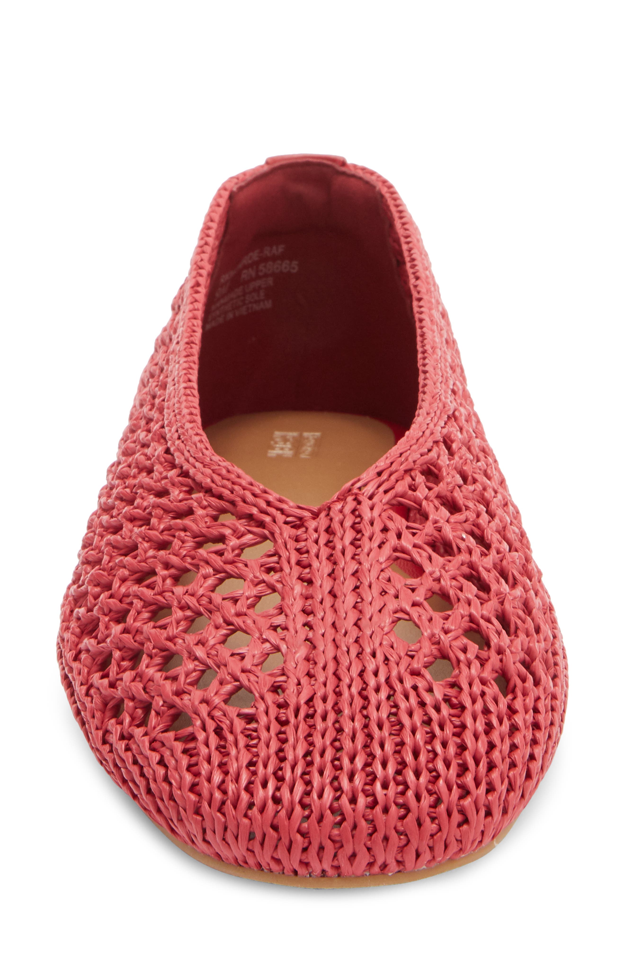 NORDSTROM RACK Monroe Weave Flat, Alternate, color, Red Rose