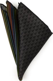 Cufflinks, Inc. x Disney Mickey Rainbow Stripe Silk Pocket Square