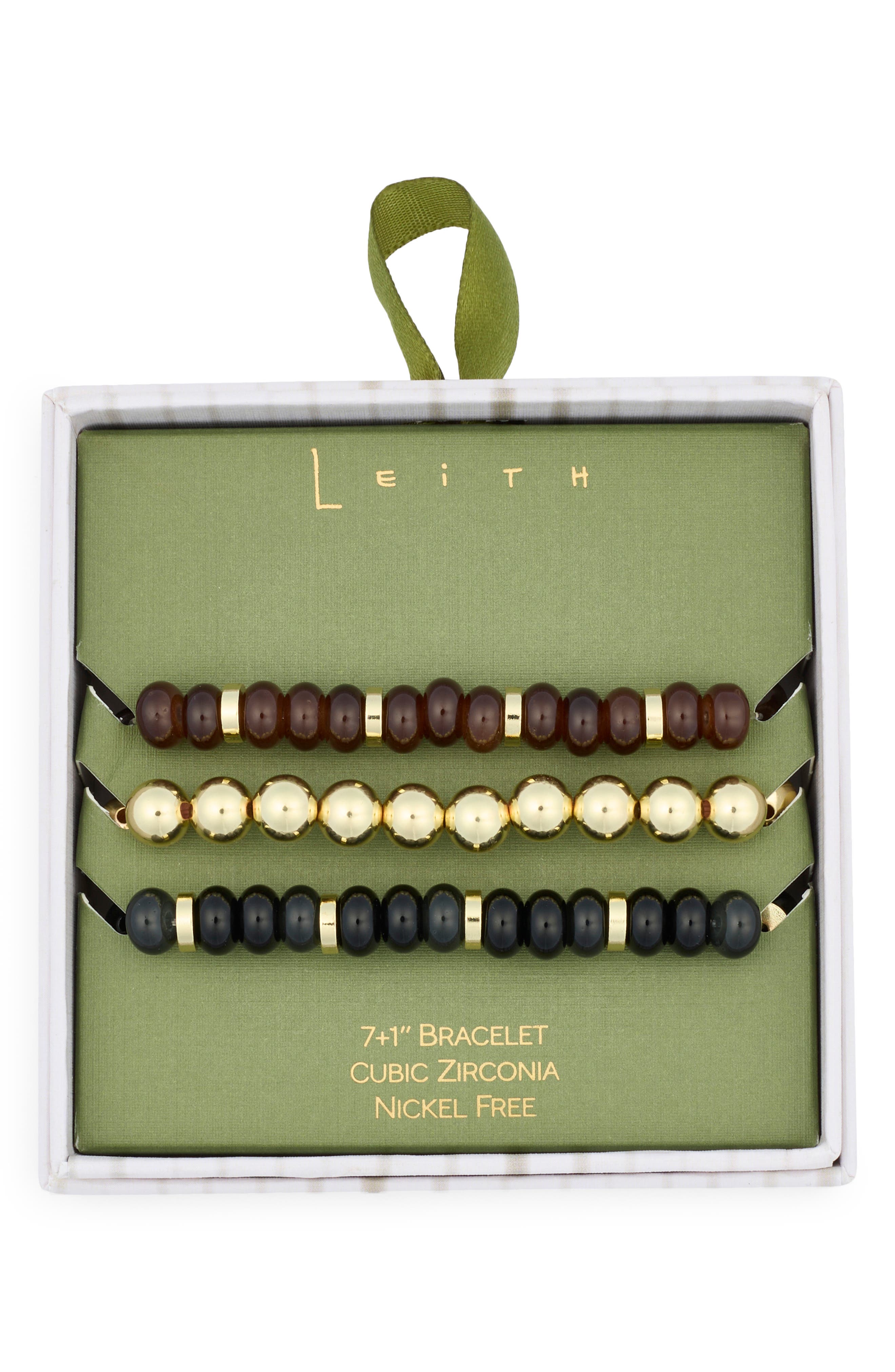 Leith Set of 3 Beaded Stretch Bracelets