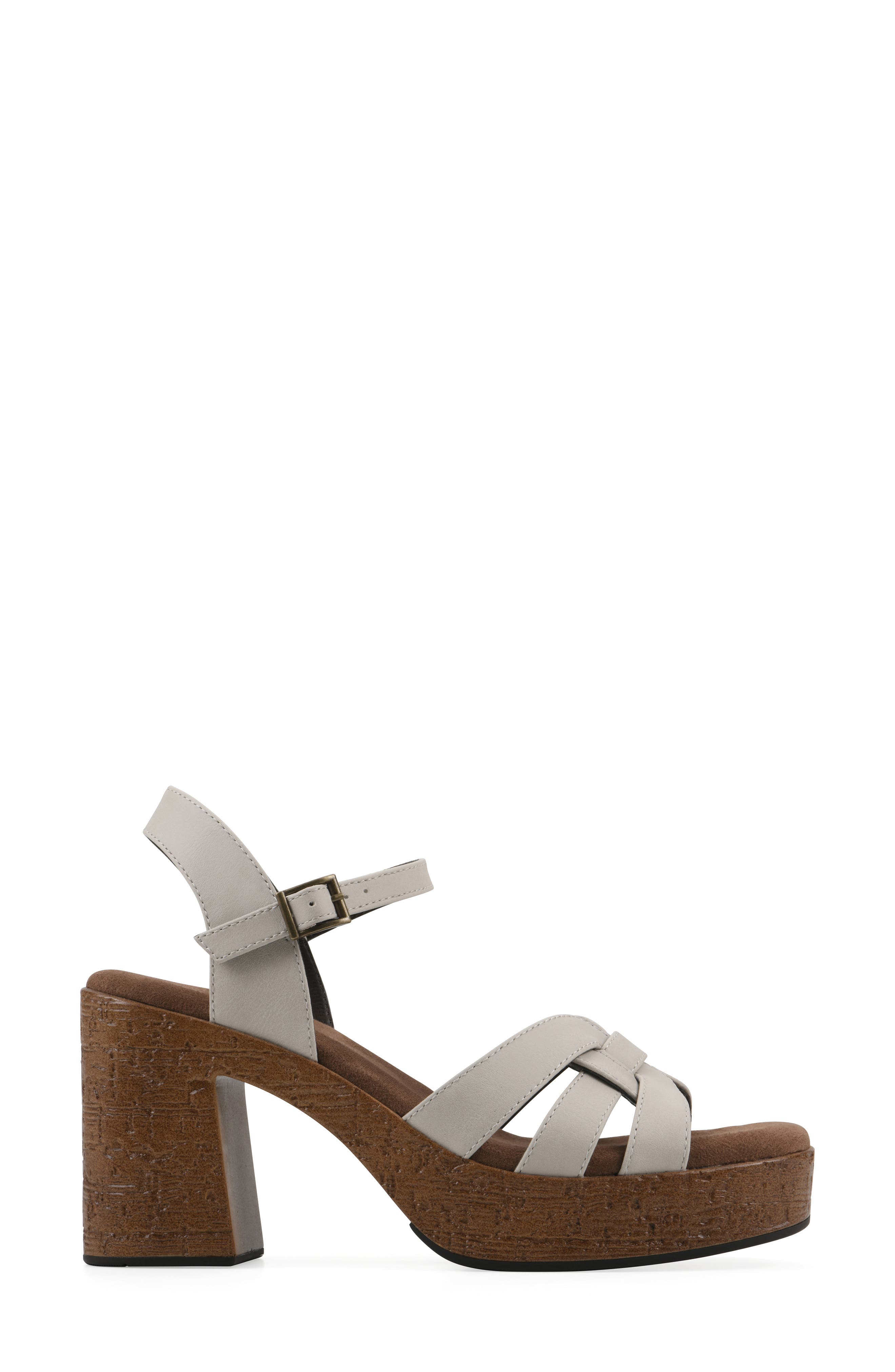 Barista Platform Sandal, Alternate, color, CREAM/ BURN/ SMOOTH