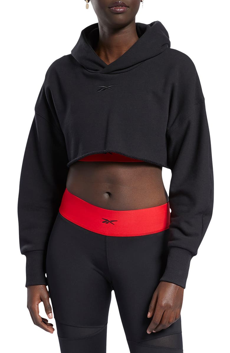 CARDI B X REEBOK Reebok x Cardi B Crop Hoodie, Main, color,