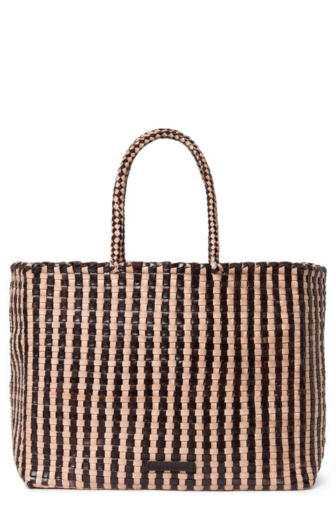 Klara Woven Leather Tote Bag