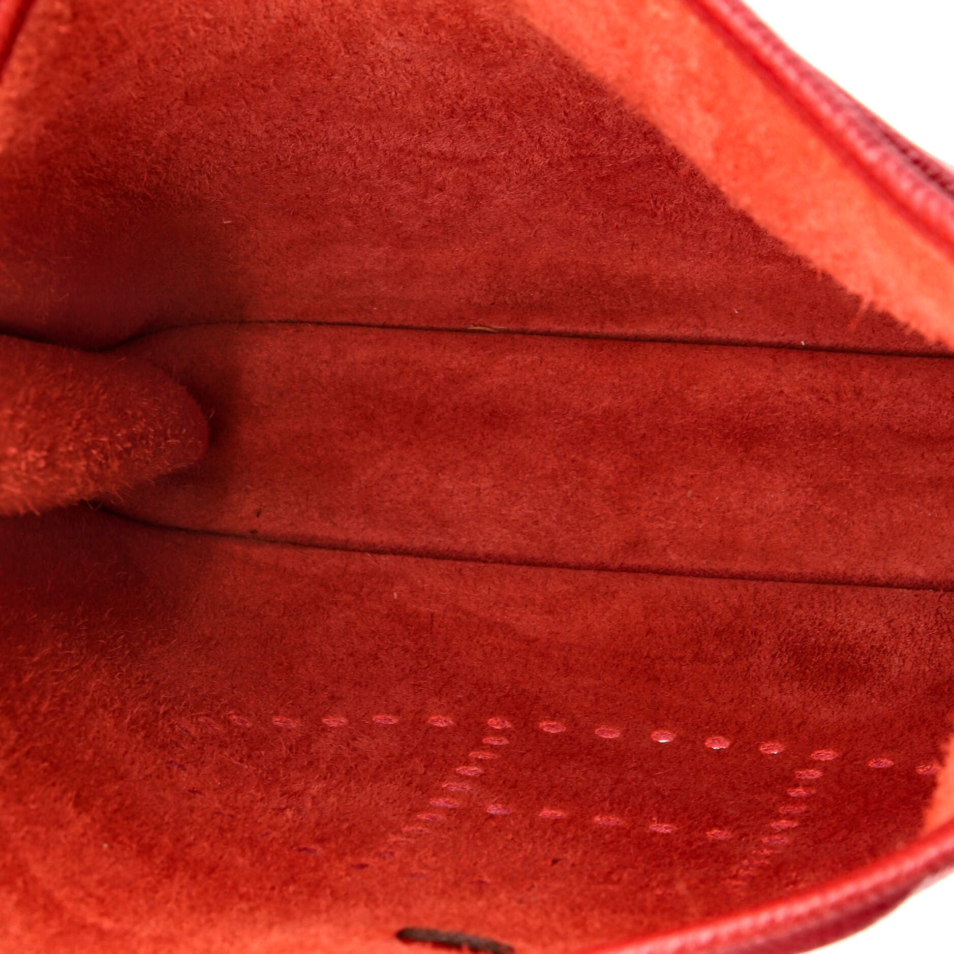 Pre-Owned Hermes Evelyne Bag Gen III Clemence PM, Alternate, color, Rouge Garance