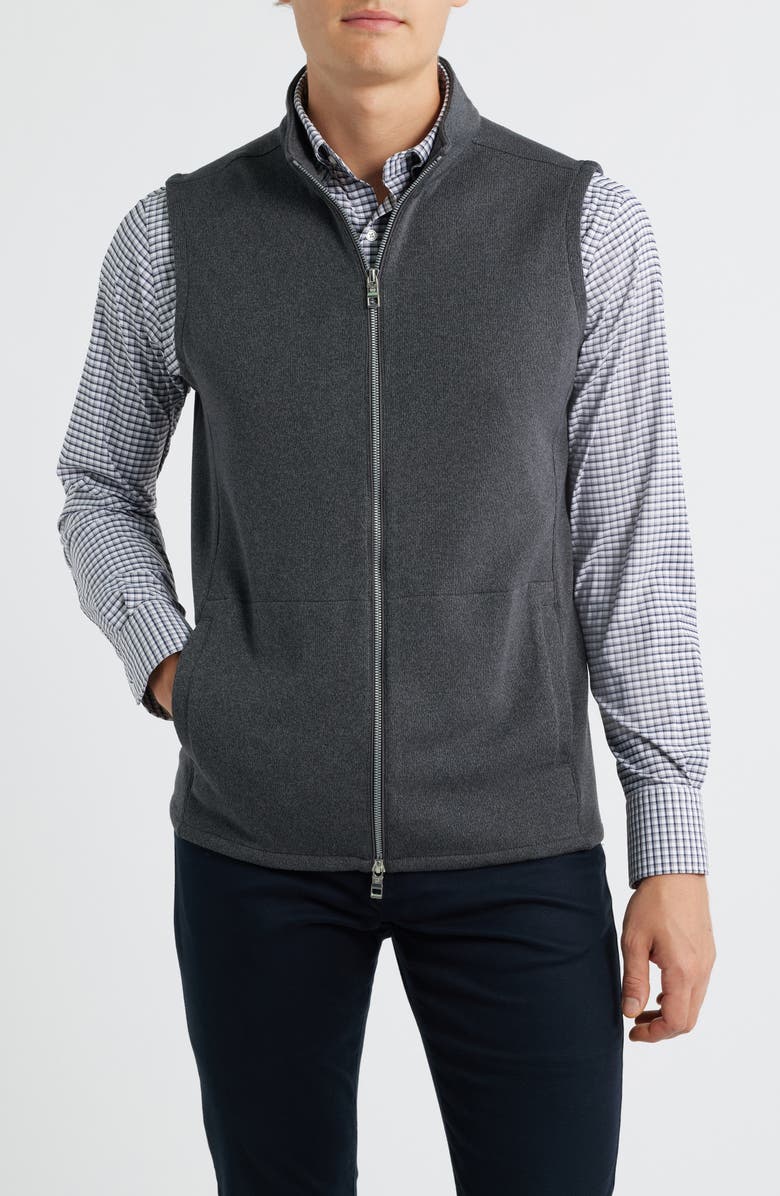 Peter Millar Crown Knit Vest, Main, color, Iron