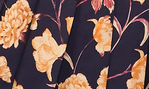 Ted Baker Floral Long Sleeve Midi Shirtdress In Blue
