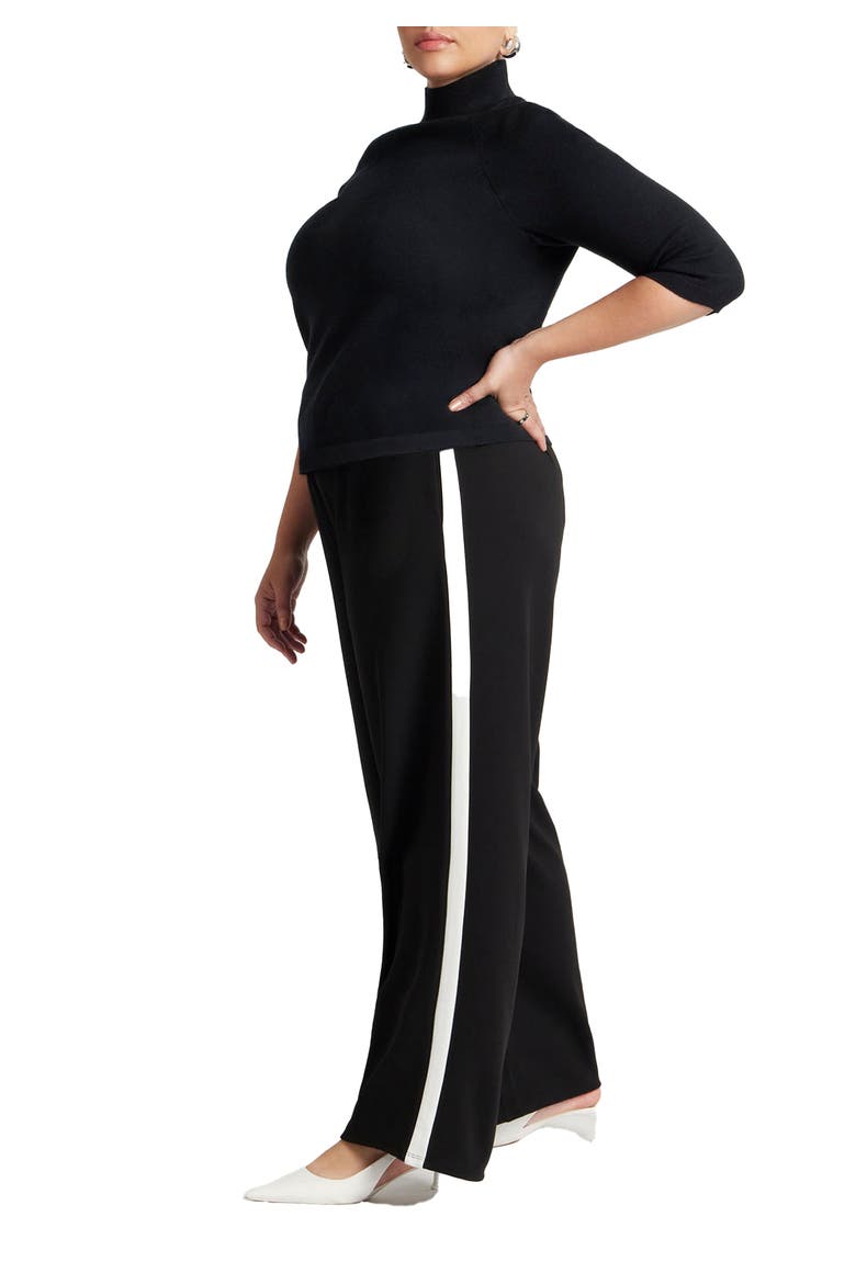 Track Pant With Side Stripe, Main, color, BLACK
