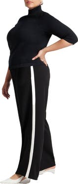 ELOQUII Track Pant With Side Stripe