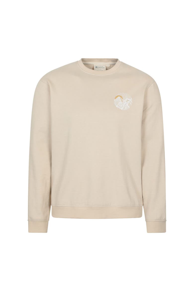 Mountain Crew Neck Sweatshirt, Main, color, Light Beige