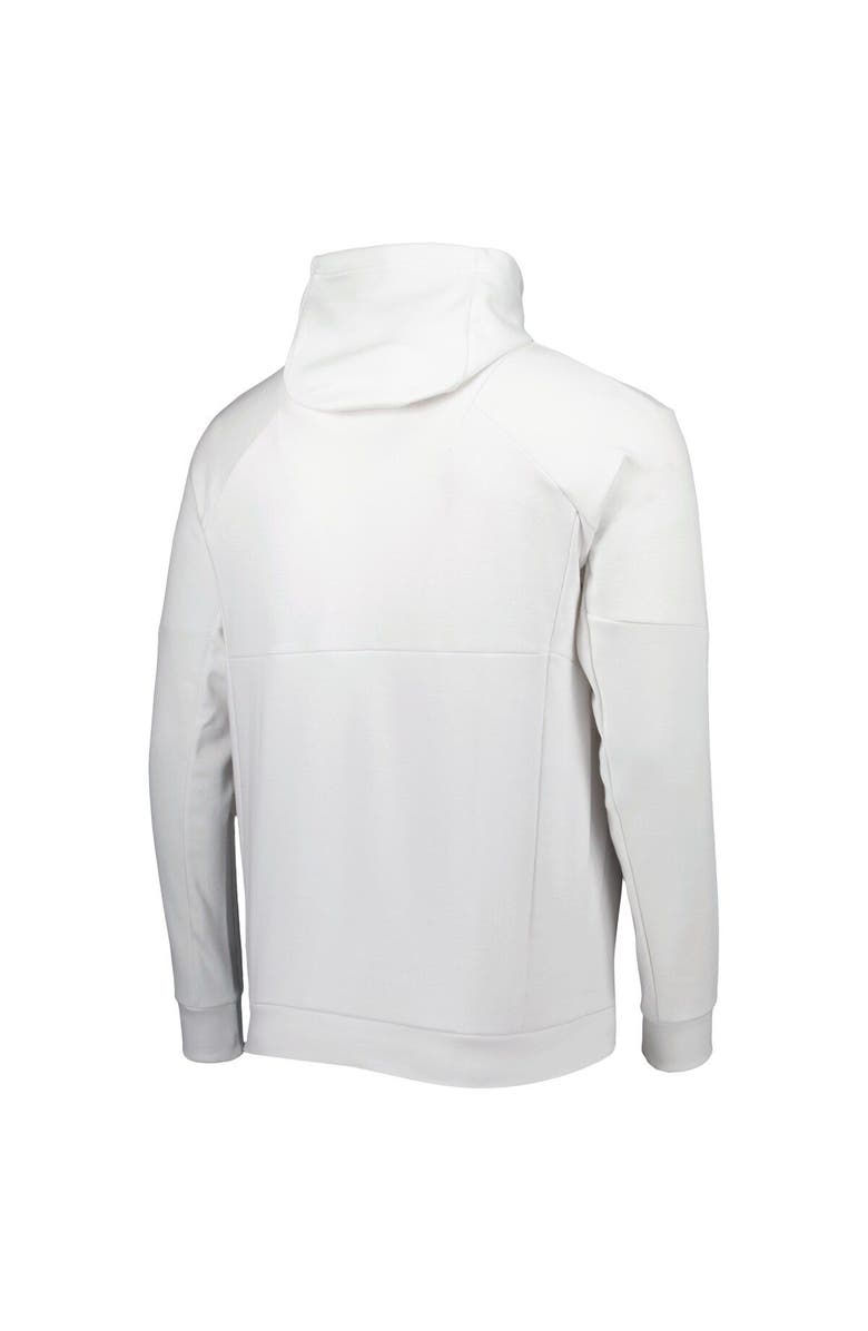 adidas Men's adidas White Manchester United Travel Scuba Neck Pullover Hoodie, Alternate, color, 