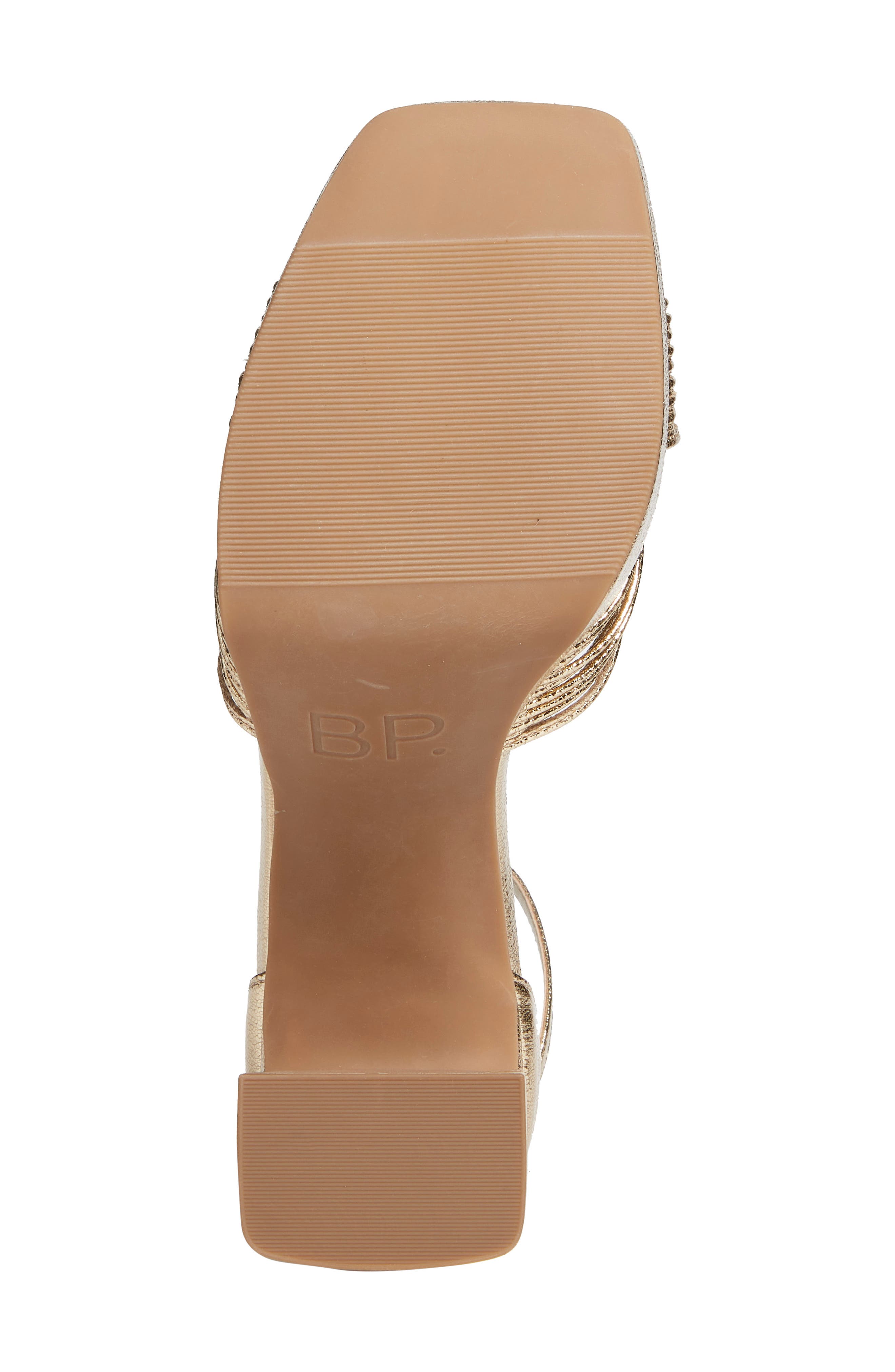 BP. Harlow Ankle Strap Platform Sandal, Alternate, color, Gold Light Metallic