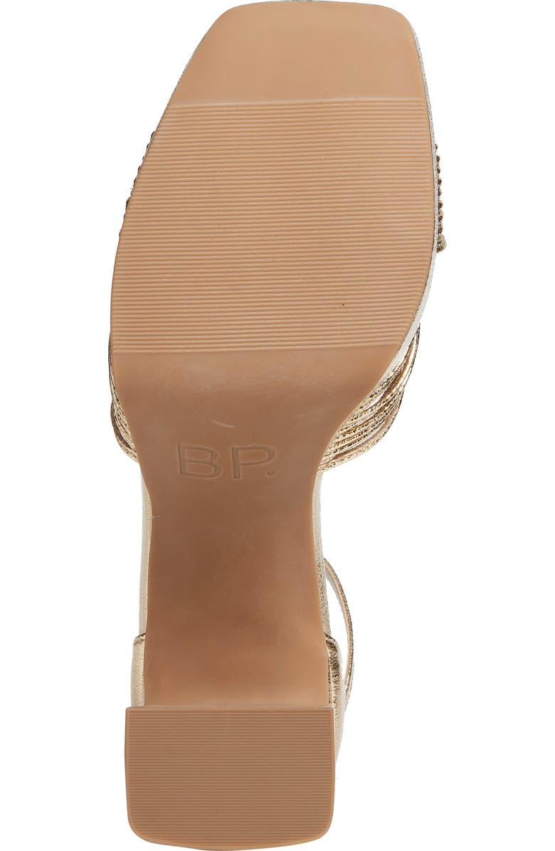 BP. Harlow Ankle Strap Platform Sandal, Alternate, color, Gold Light Metallic