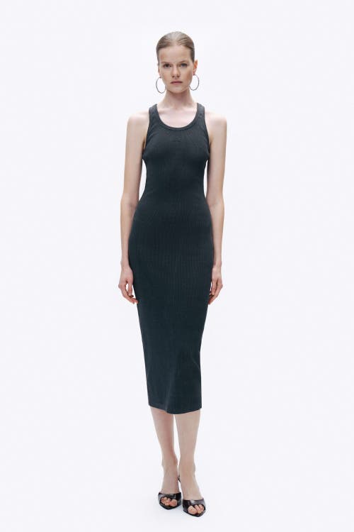 Nocturne Fitted Maxi Dress In Anthracite