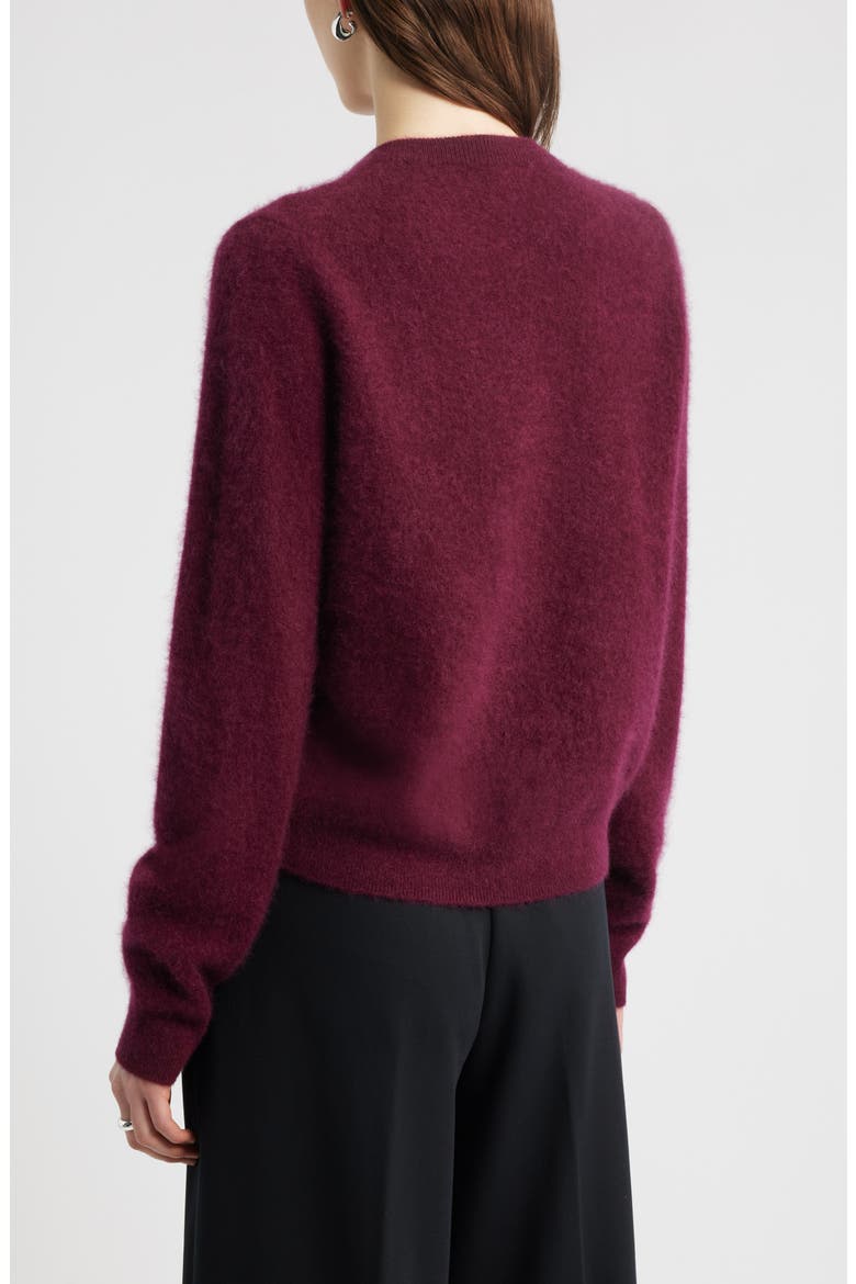 Brushed Cashmere Cardigan, Alternate, color, BURGUNDY FIELD