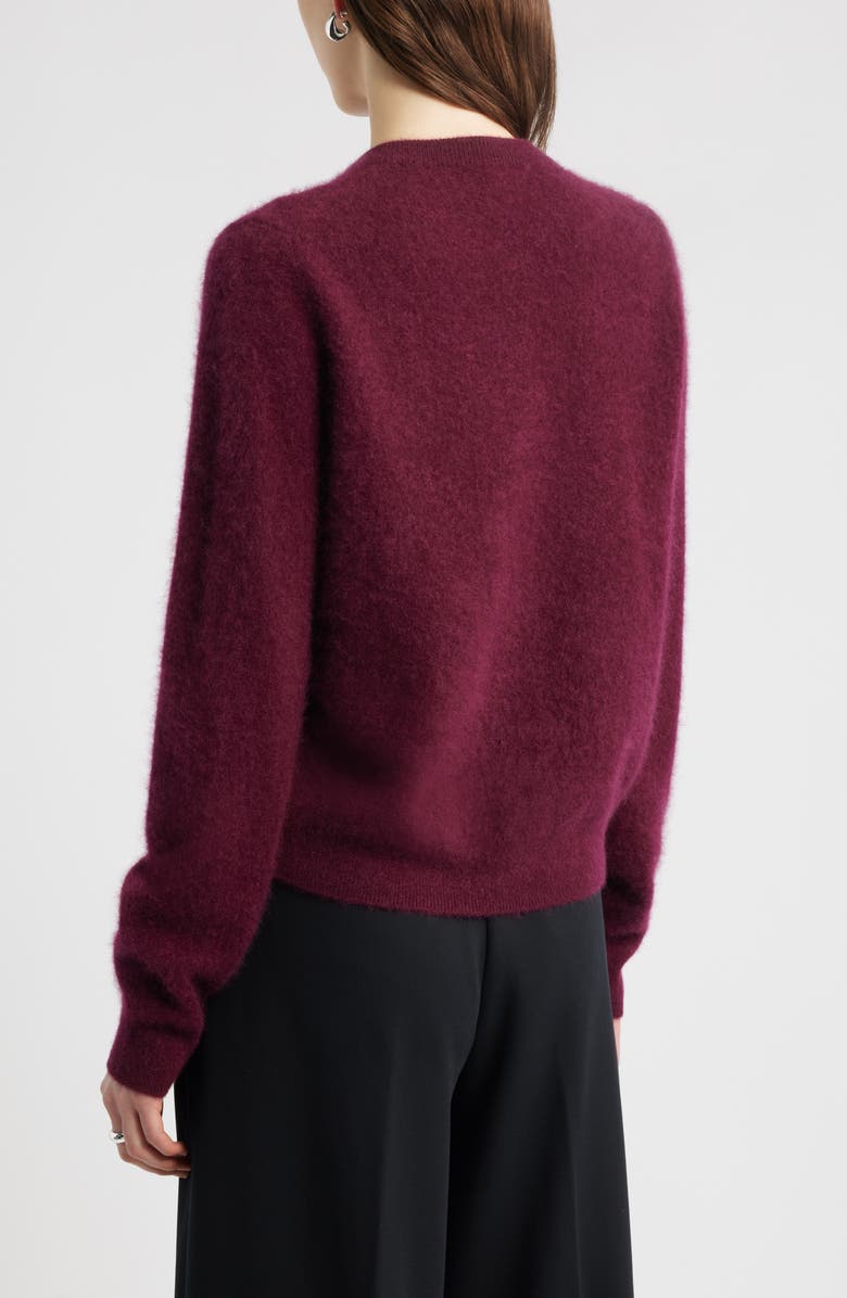 Nordstrom Brushed Cashmere Cardigan, Alternate, color, Burgundy Field