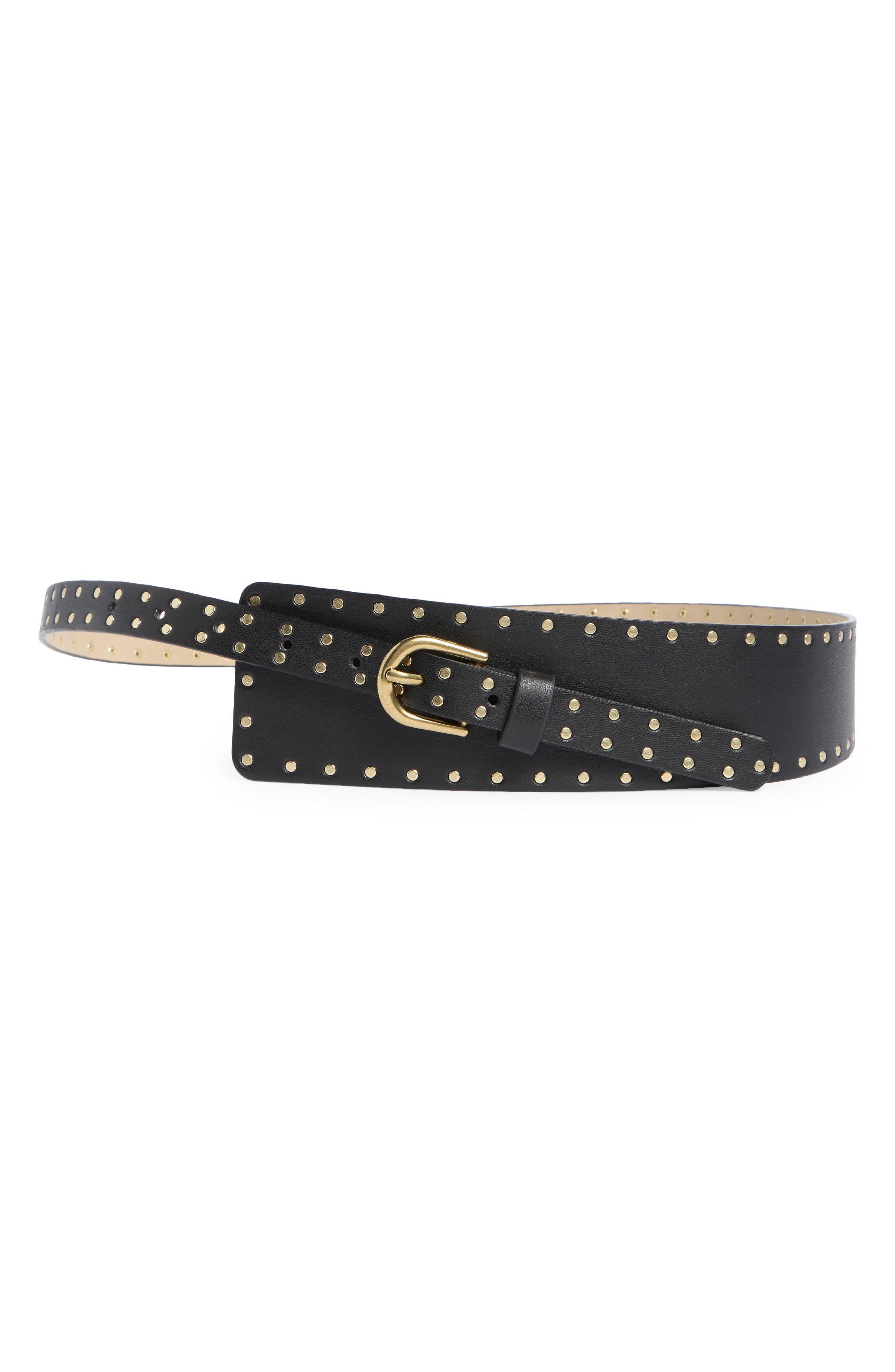 Vince Camuto Asymmetric Studded Edge Belt