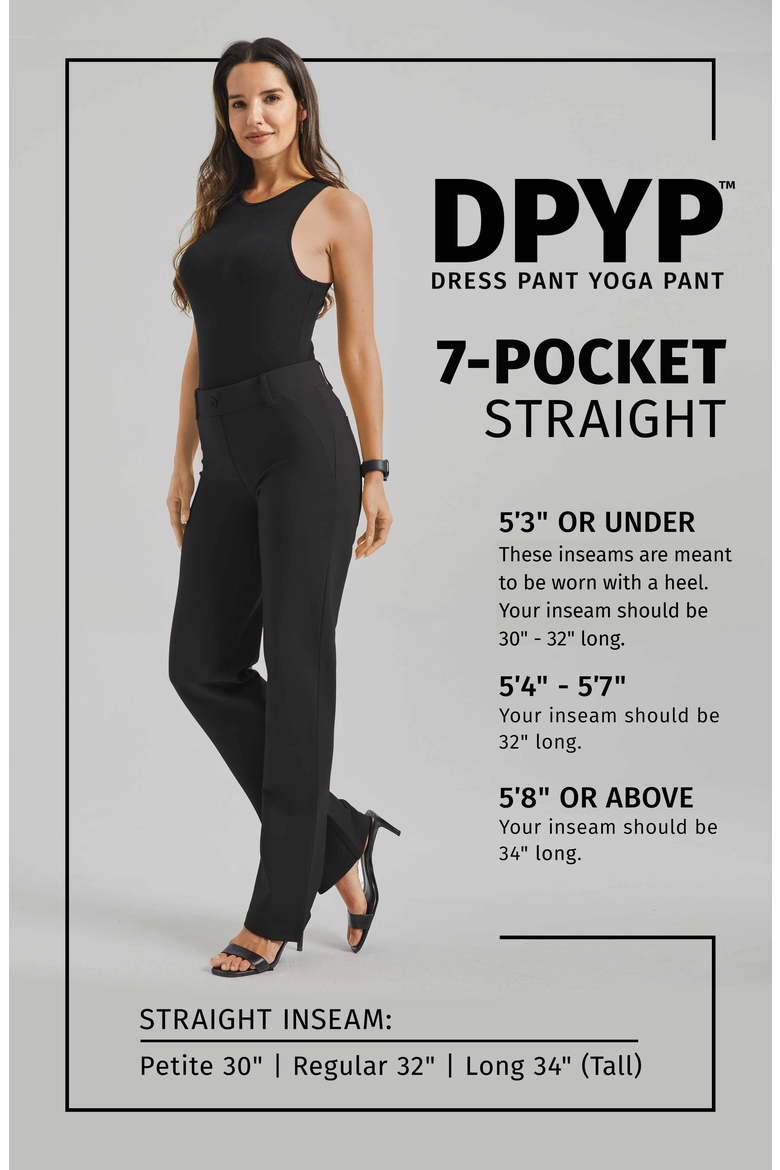 7 Pocket DPYP Dress Pant Yoga Pants Straight Leg, Alternate, color, Charcoal