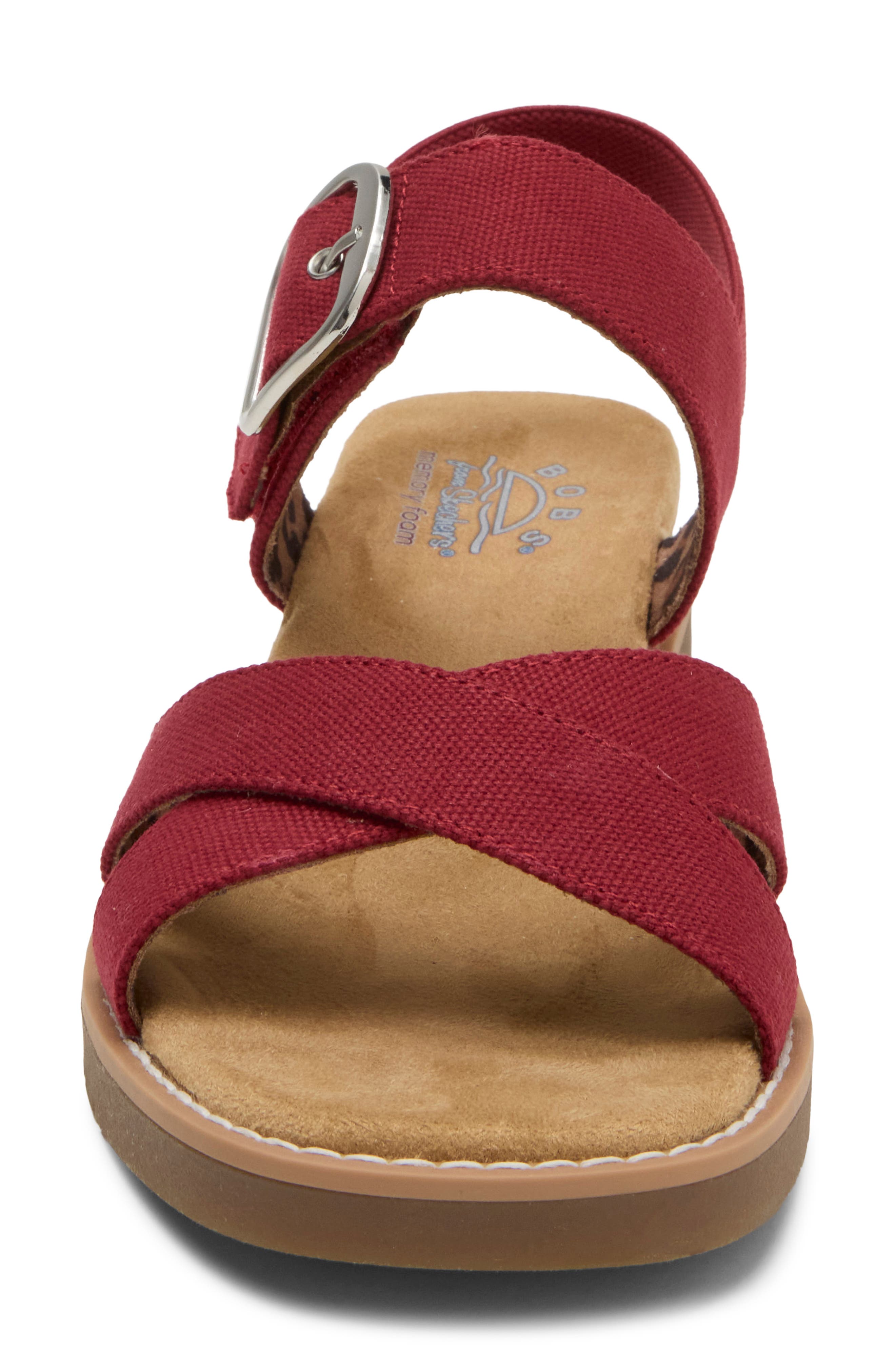 Bobs Desert Kiss Dream Coast Wedge Sandal, Alternate, color, RED