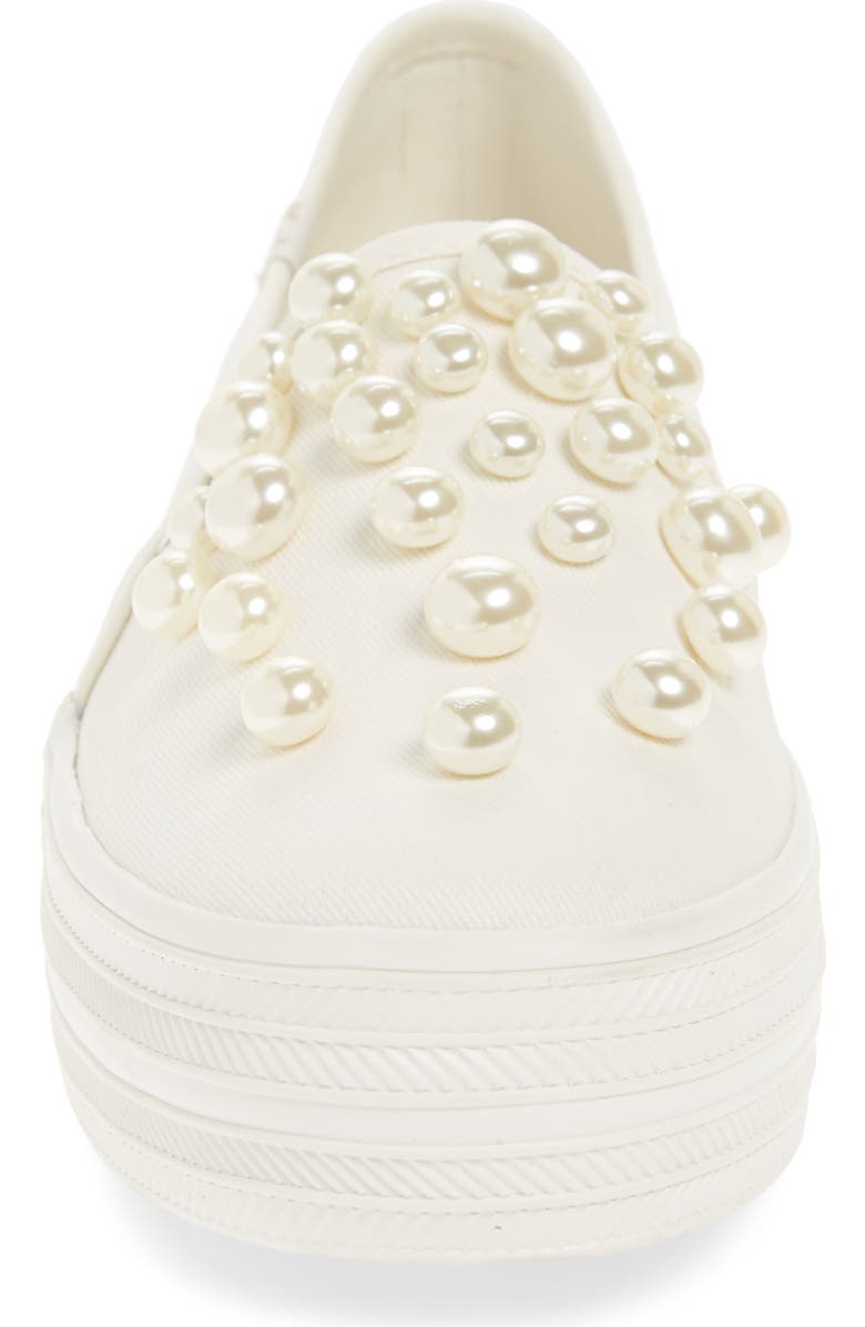 Keds<sup>®</sup> x kate spade new york triple decker embellished slip-on sneaker, Alternate, color,
