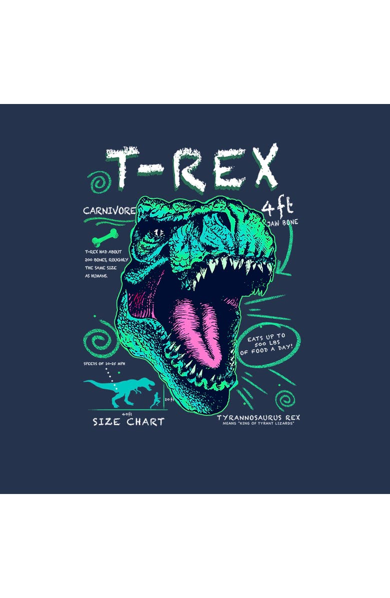 Lost Gods Boy's Lost Gods T-Rex Schematic Detail  Graphic T-Shirt, Alternate, color, Navy Blue