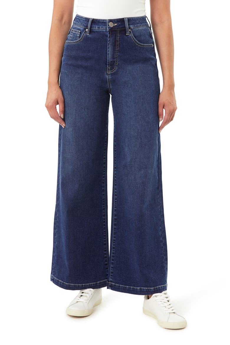 Parisian Café 30-inch Ultra High Rise Wide Leg Knit Jeans, Main, color, CELESTE