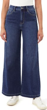 CURVE APPEAL Parisian Café 30-inch Ultra High Rise Wide Leg Knit Jeans