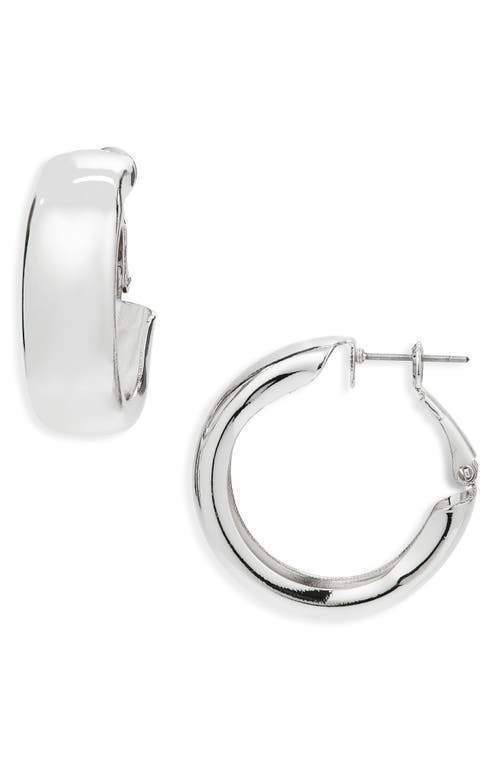 Bp. Chunky Hoop Earrings In Silver