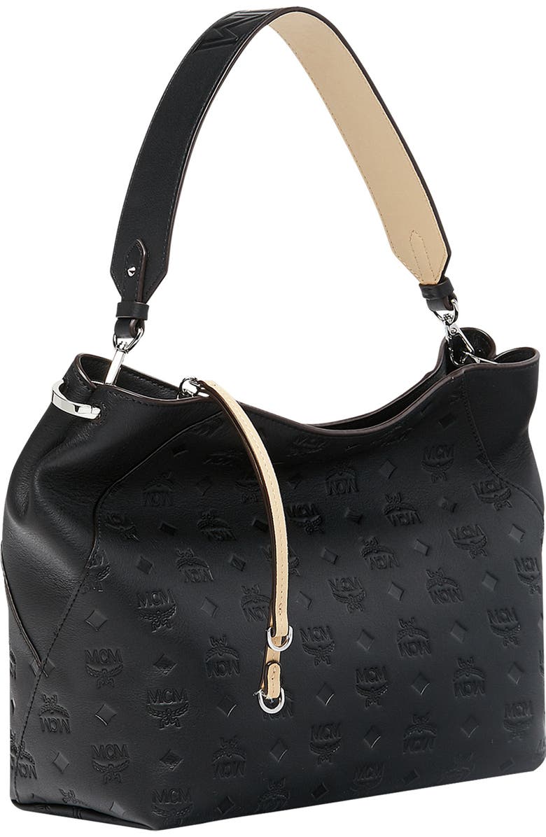 MCM Klara Monogram Leather Hobo, Alternate, color,
