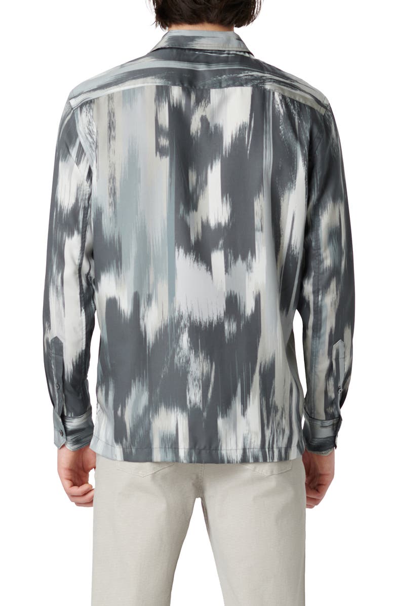 Bugatchi Julian Abstract Print Cotton Button-Up Camp Shirt, Alternate, color,