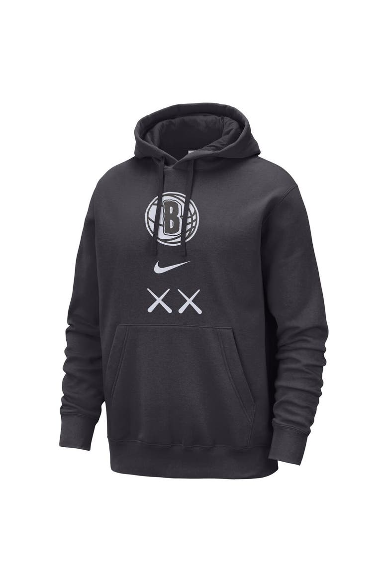 Men's Nike Charcoal Brooklyn Nets 2023/24 City Edition Essential Club Pullover Hoodie, Alternate, color, Charcoal