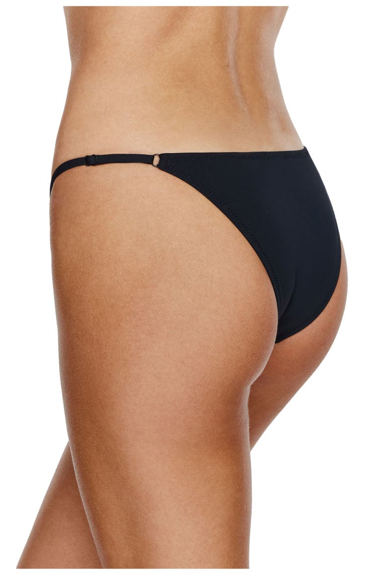 Midnight Adjustable Bikini Bottom, Alternate, color, Black