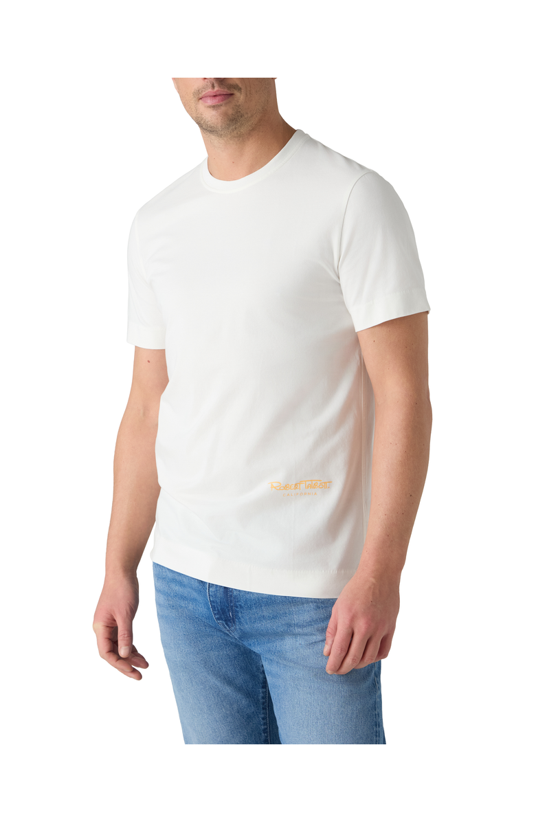 Robert Talbott Stretch Jersey Graphic Dean Tee, Alternate, color, White/Martini