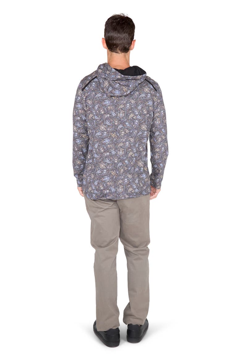 Horatio Jersey Lightweight Hoodie, Alternate, color, Madrid Paisley Smoke