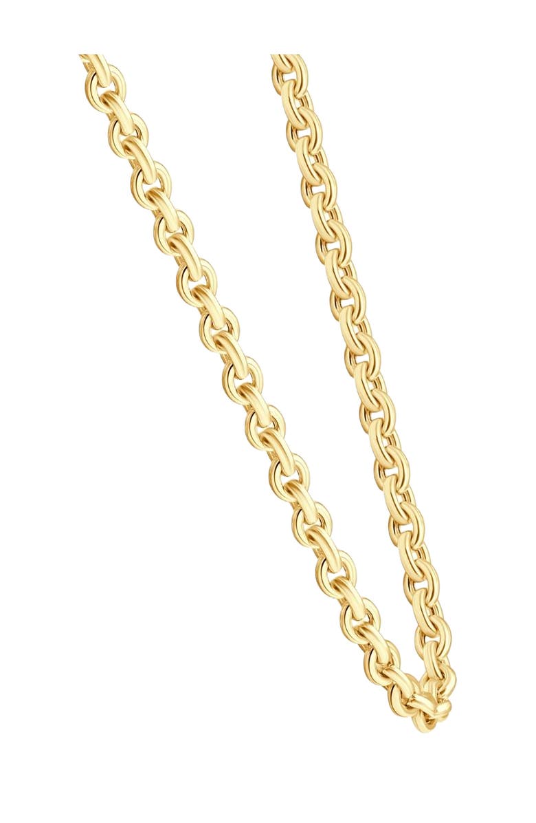 Bliss Diamond 14k Gold Women's 24" Chain Necklace 32 Grams 7.5mm Thick, Alternate, color, 14K Yellow Gold