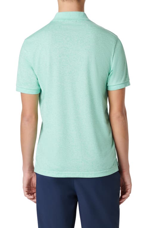 Bugatchi Johnny Collar Marled Polo In Green