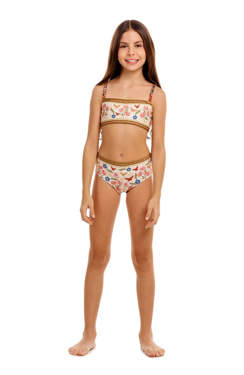 Agua Bendita Kids' Sky Reversible Two-Piece Swimsuit, Alternate, color, Ivory Multi