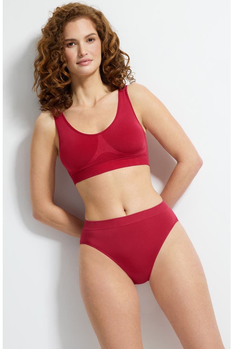 B-Smooth® Seamless Bralette, Alternate, color, REGINA RED