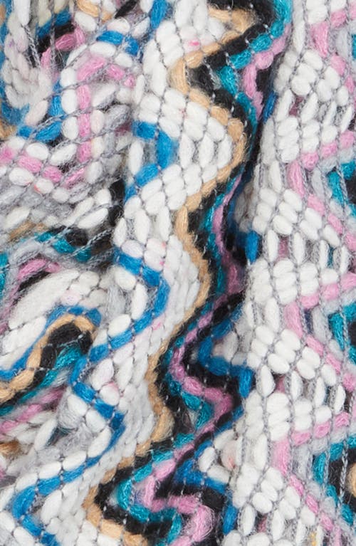 Missoni Zigzag Fringe Scarf In Gray