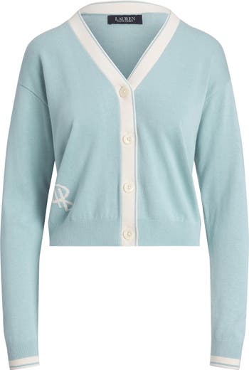 ラルフ・ローレン Lauren Ralph Lauren Two-Tone Cotton-Blend Cardigan レディース Sweaters Two-Tone Cotton Cardigan | Ralph Lauren