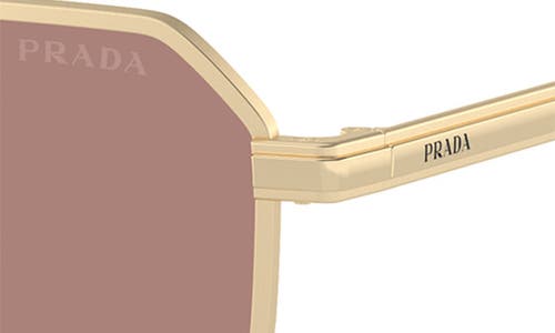 Prada 59mm Pillow Sunglasses In Matte Pale Gold