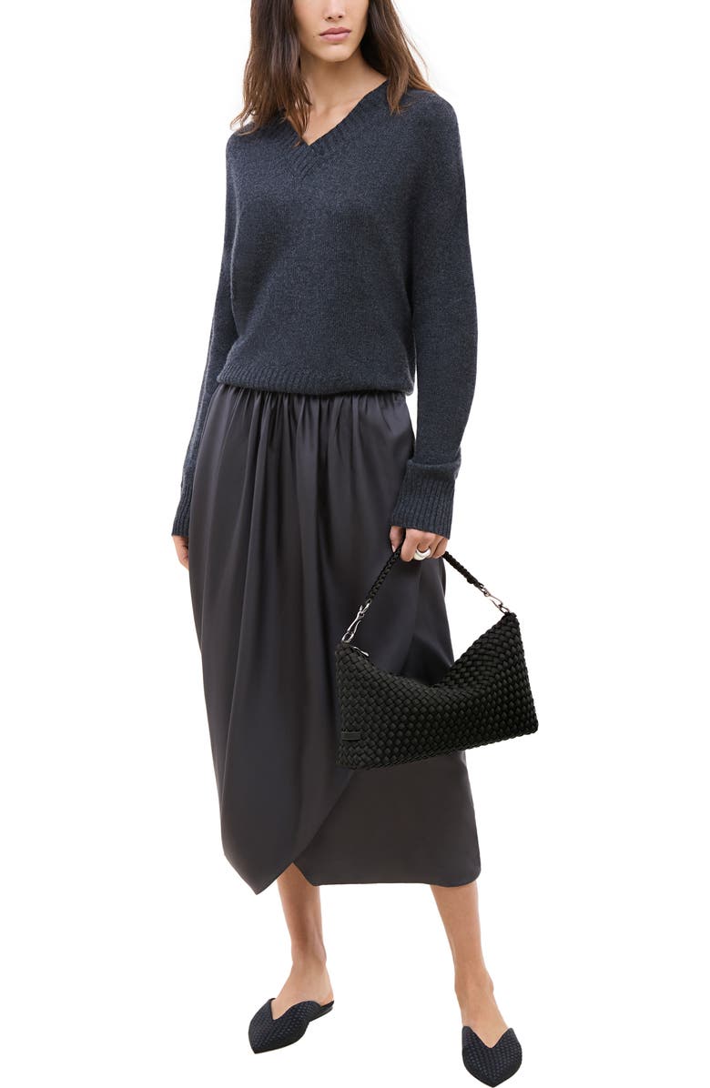 NAGHEDI Small Porto Half Moon Shoulder Bag, Alternate, color, Onyx